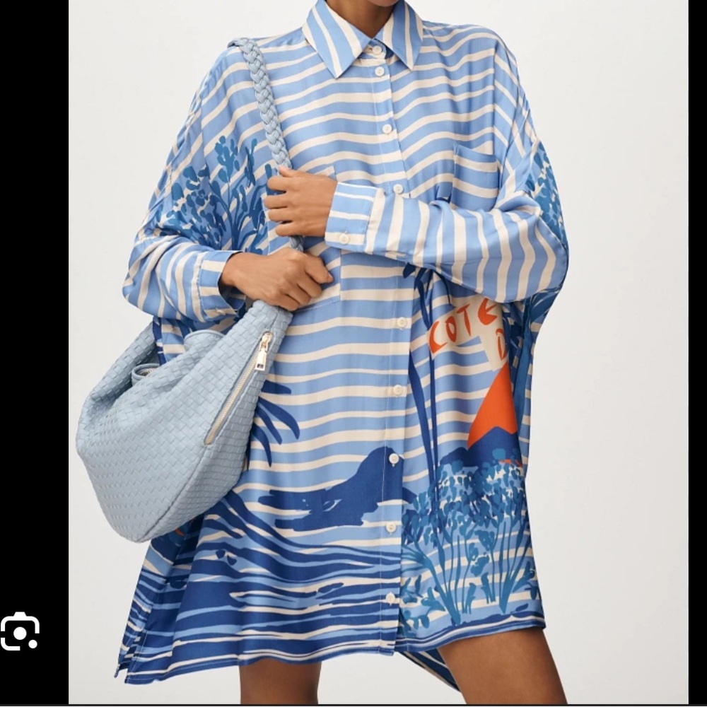Corey Lynn Calter Striped Blue Dress